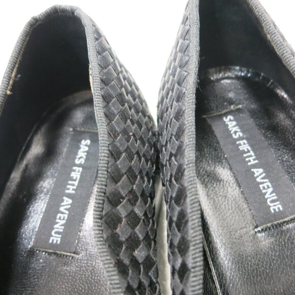 Saks Fifth Avenue Cloth Dress Formal Fashion Loafers Men\'s Footwear Shoes 7